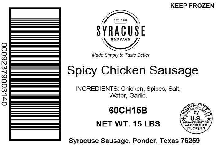 Syracuse Spicy Chicken Sausage, 15 Pound