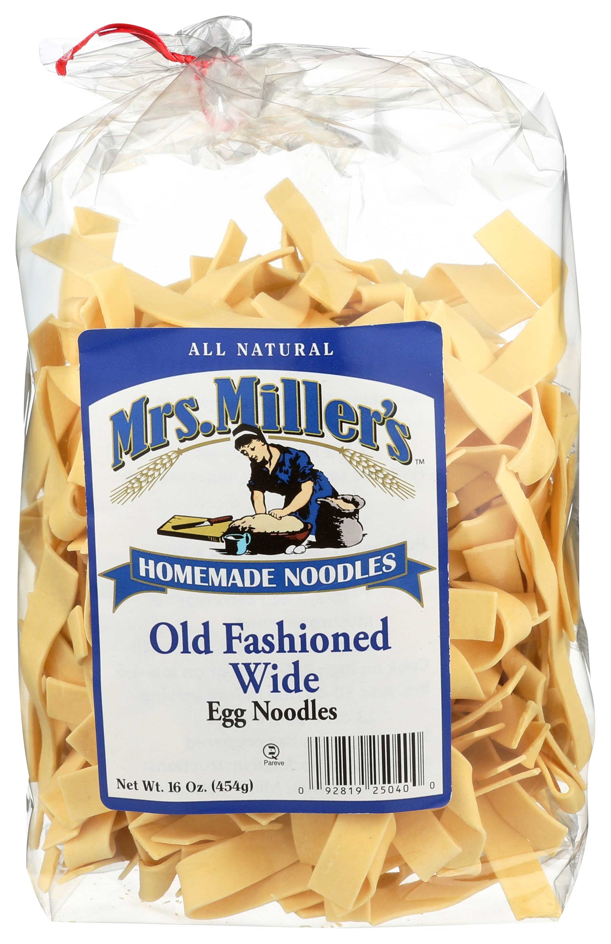 Mrs Millers Homemade Old Fashioned Egg Noodle, 16 Ounce -- 6 per case.