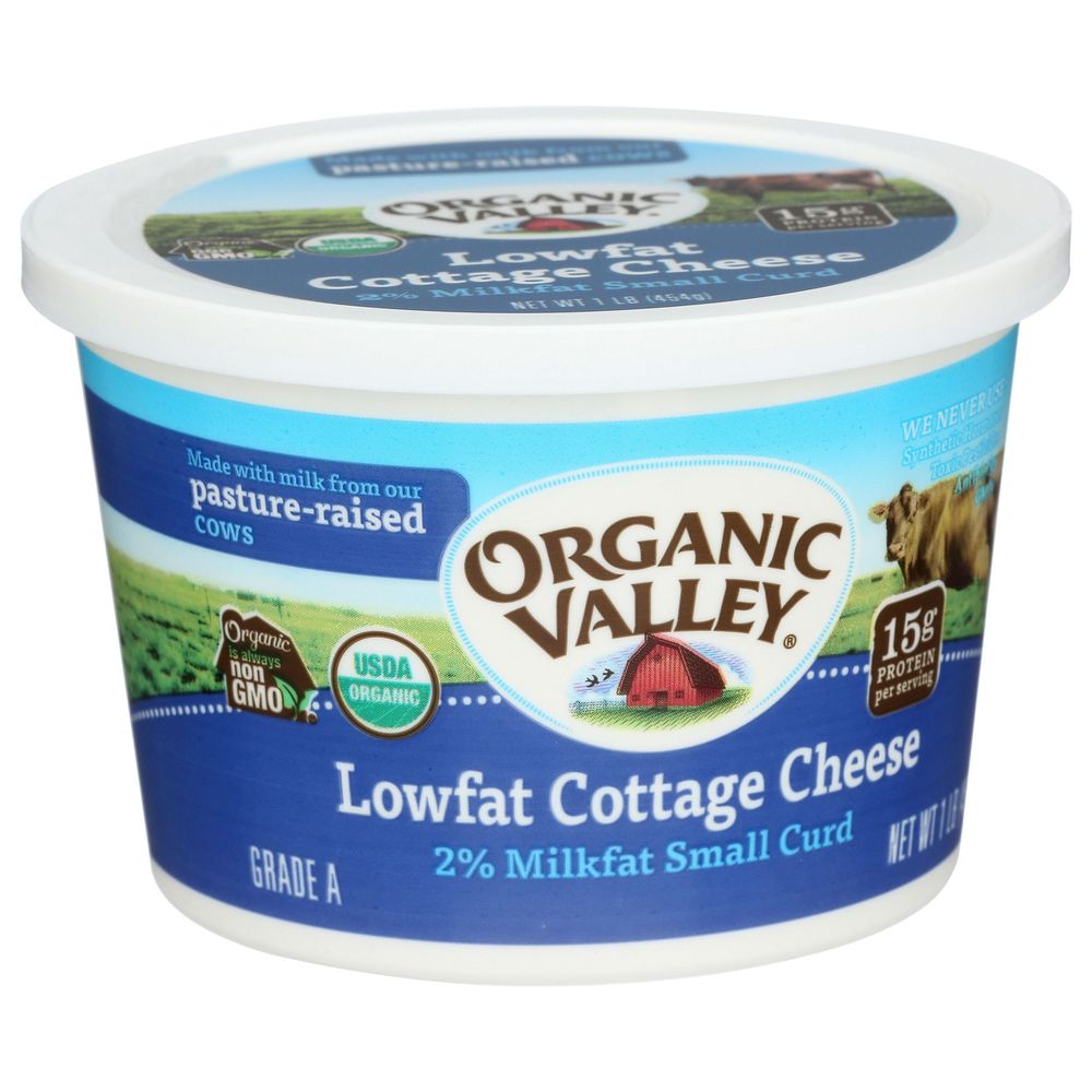 Organic Valley Lowfat Cottage Cheese, 16 Ounce -- 6 per case