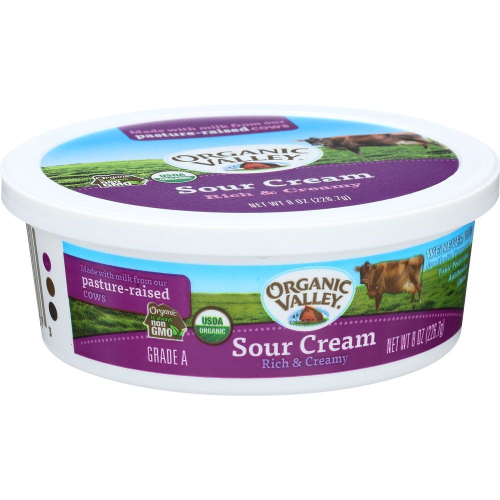 Organic Valley Organic Rich And Creamy Sour Cream, 8 Ounce -- 12 Per Case