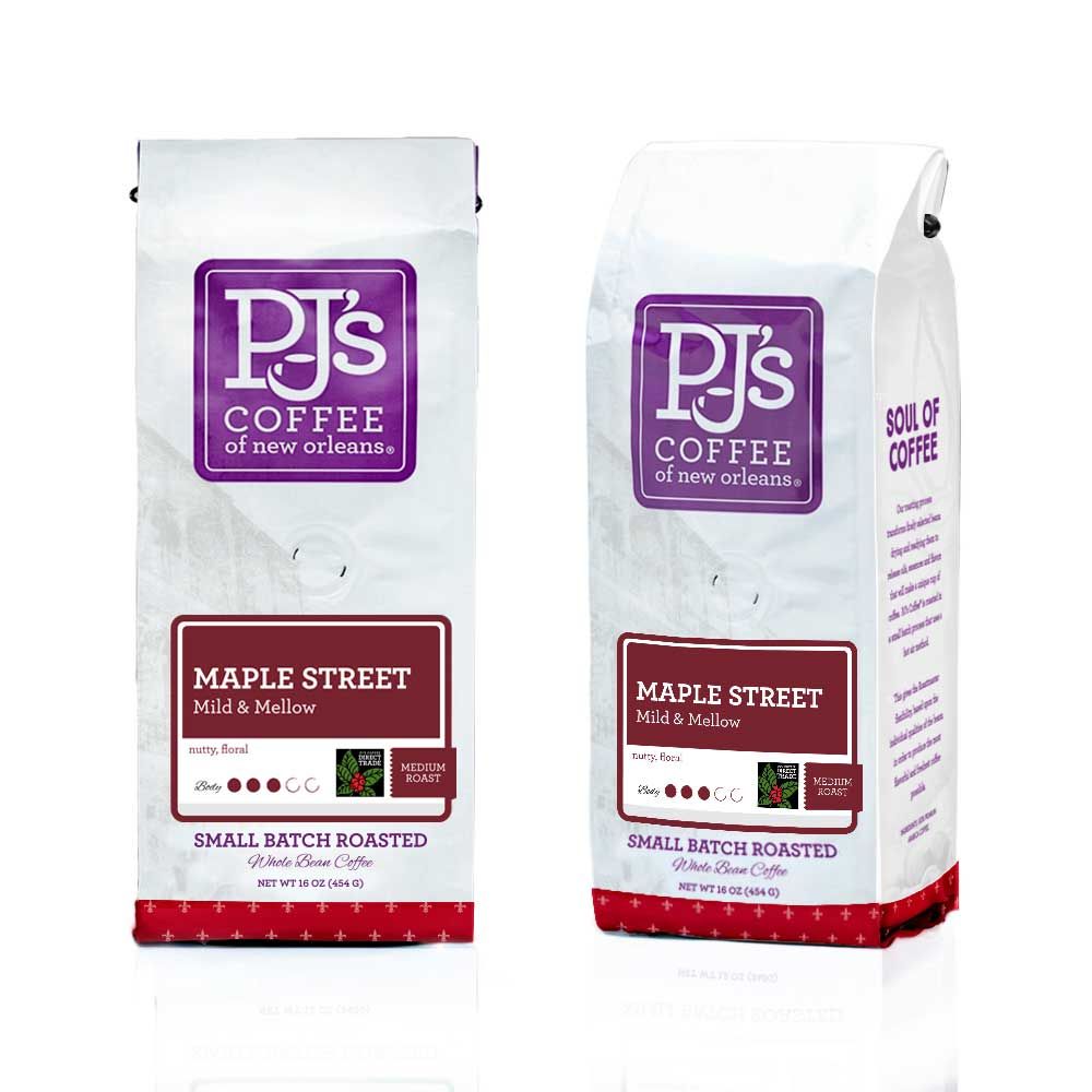 Pj's Maple Street Whole Bean Coffee, 1 Pound -- 6 Per Case