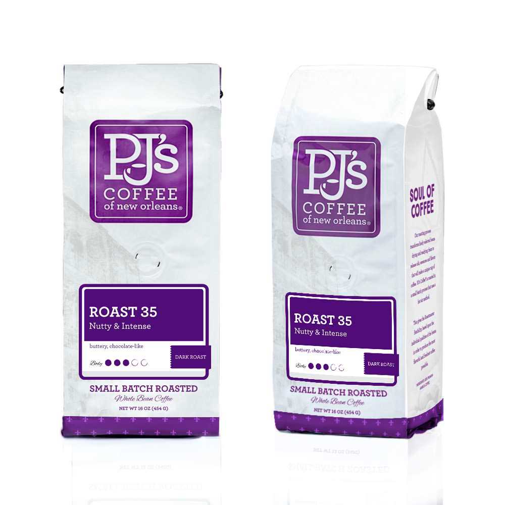 PJs Roast 35 Whole Bean Coffee, 1 Pound -- 6 per case