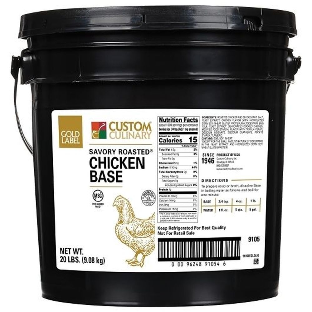 Gold Label Savory Roasted Chicken Base Paste, 20 Pound