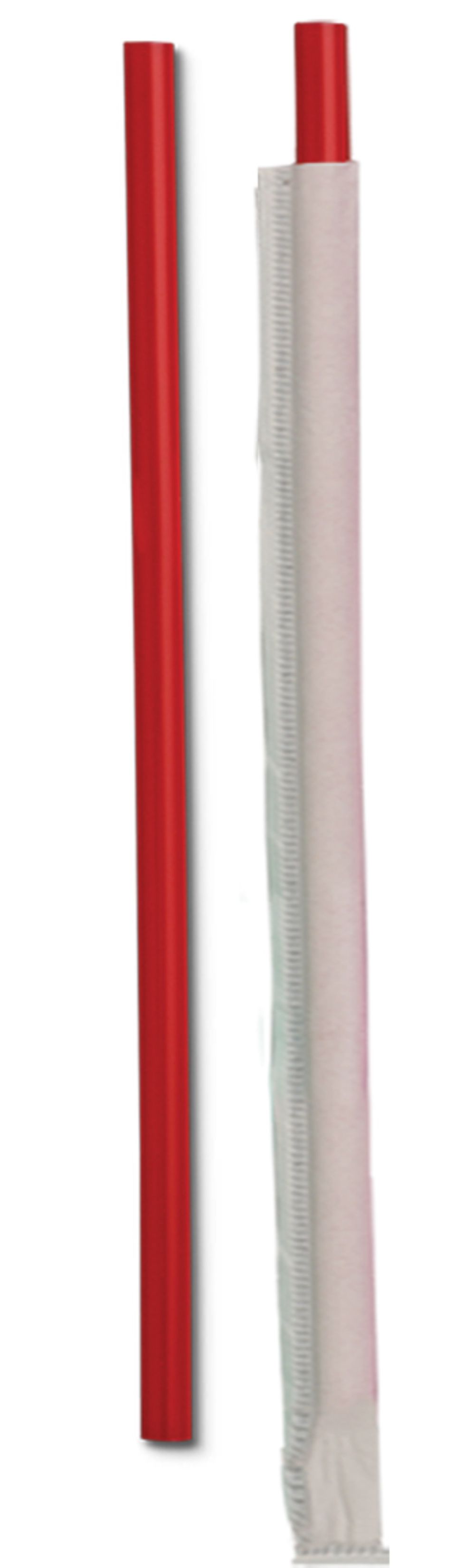 D&w Fine Pack Straw, Giant 10.25 Red Wrapped Paper Standard Plastic -- 1200 Per Case