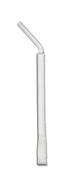 D and W Fine Pack Polypropylene White Flexible Wrapped Straw, 7.75 inch -- 1600 per case.