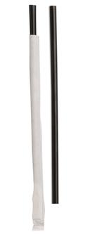 D and W Fine Pack Ebony Giant Wrapped Straw, 8.5 inch -- 7200 per case.