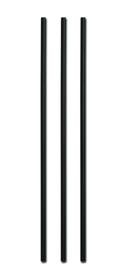 D and W Fine Pack Ebony Standard Plastic Unwrapped Stirrer Jumbo Straw, 8 inch -- 5000 per case.