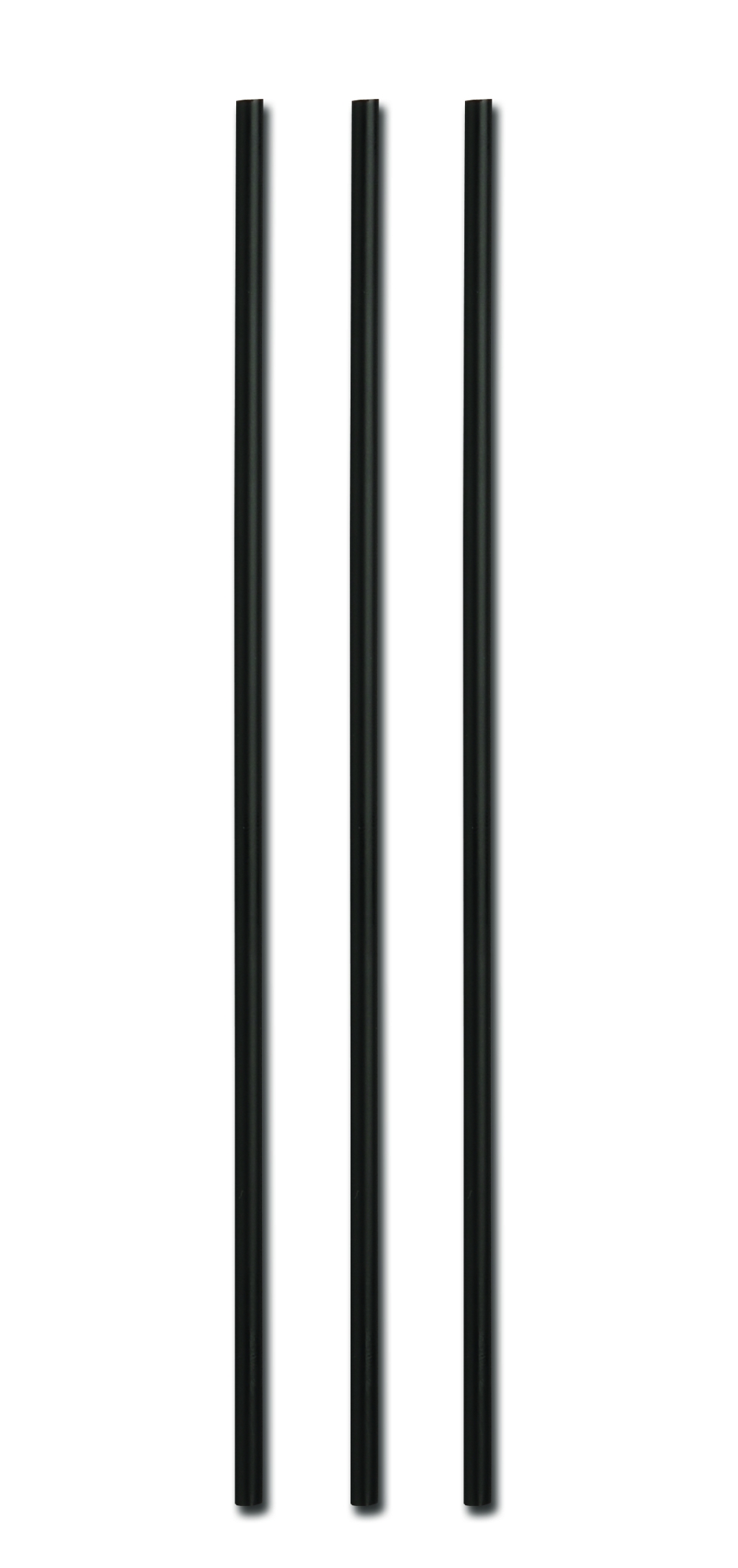 D and W Fine Pack Ebony Standard Plastic Unwrapped Stirrer Jumbo Straw, 8 inch -- 5000 per case.