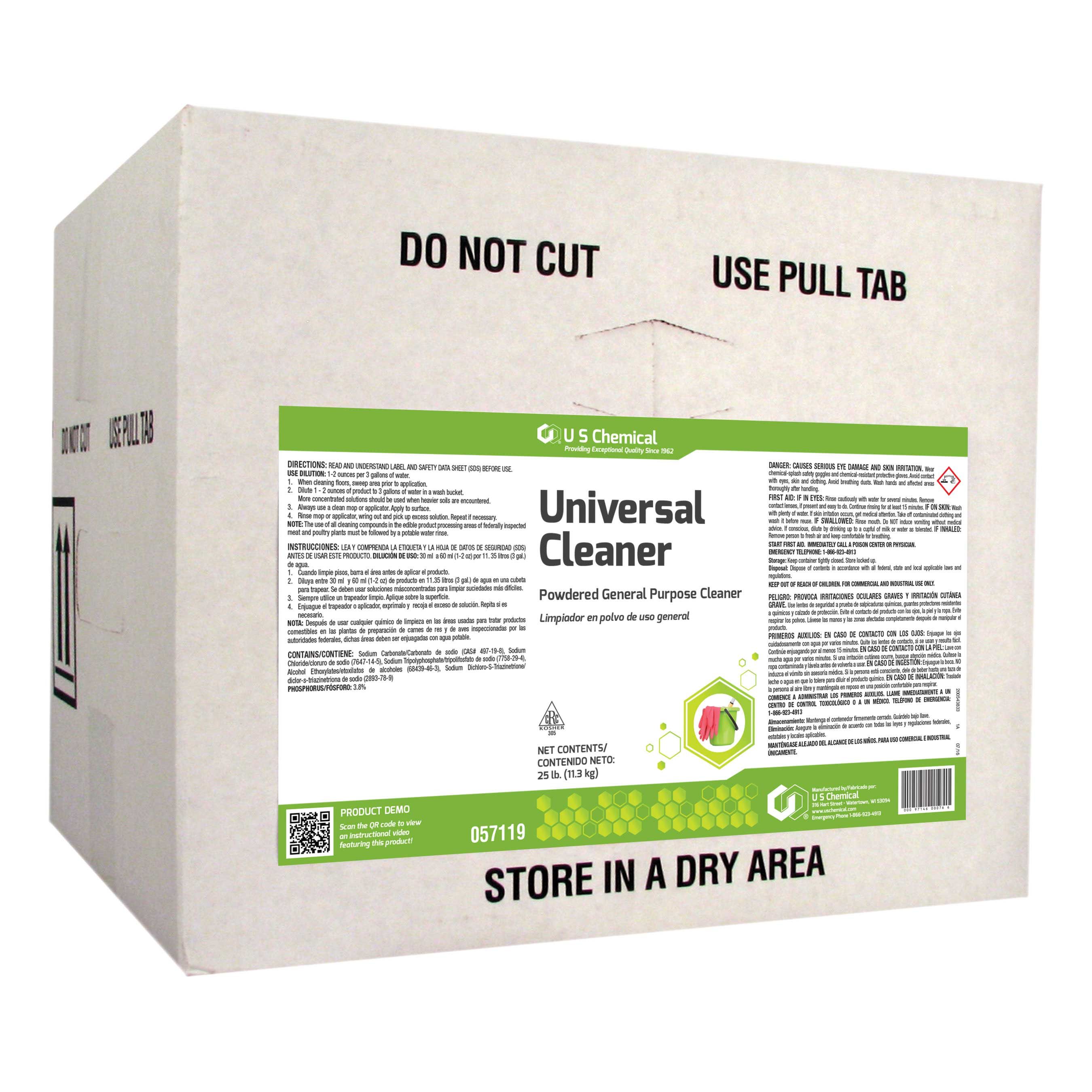 U S Chemical Universal General Purpose Cleaner Powder, 25 Pound
