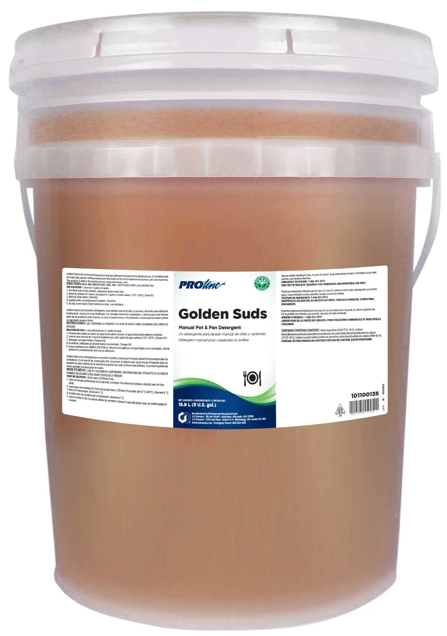 Proline Golden Suds Manual Pot And Pan Detergent, 5 Gallon