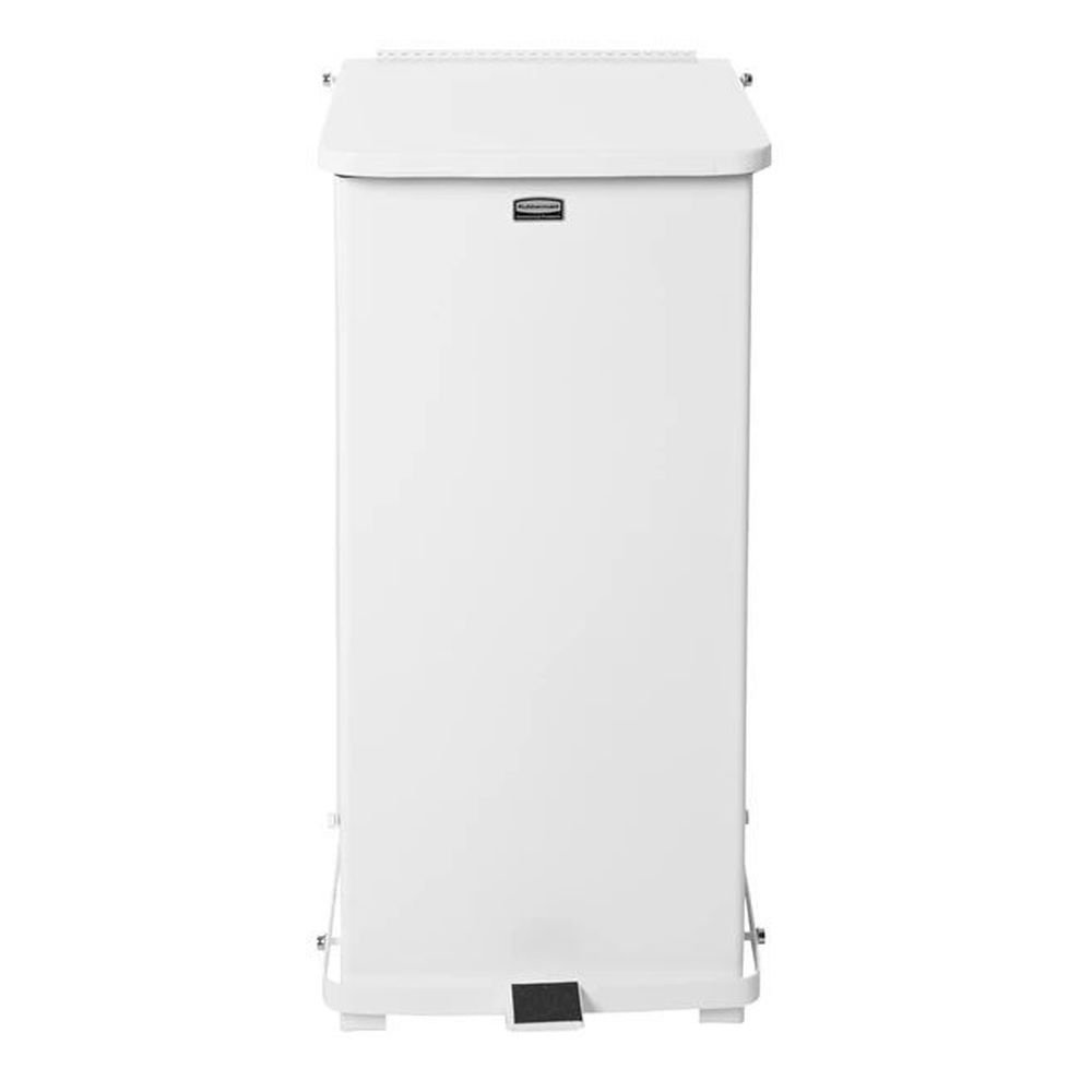 Rubbermaid Defenders White Square Step On Container, 24 Gallon Capacity