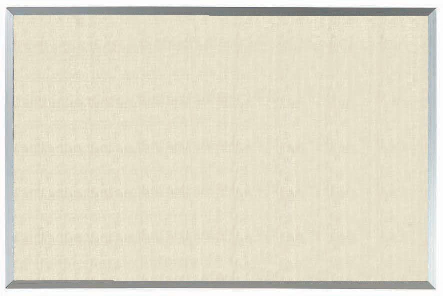 Aarco Clear Satin Anodized Aluminum Frame Burlap Weave Putty Vinyl Bulletin Board, 24 inch Height x 36 inch Width