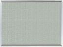 Aarco Clear Satin Anodized Aluminum Frame Burlap Weave Shale Vinyl Bulletin Board 18 inch Height x 24 inch Width