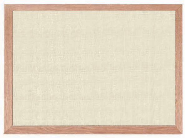 Aarco Clear Lacquer Finish Red Oak Frame Burlap Weave Putty Vinyl Bulletin Board, 18 inch Height x 24 inch Width