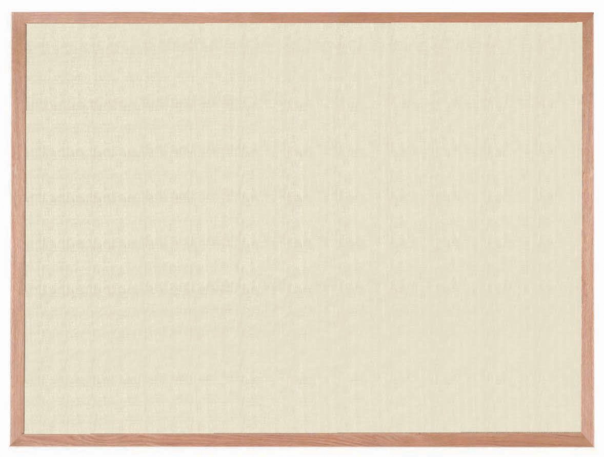 Aarco Clear Lacquer Finish Red Oak Frame Burlap Weave Putty Vinyl Bulletin Board, 36 inch Height x 48 inch Width