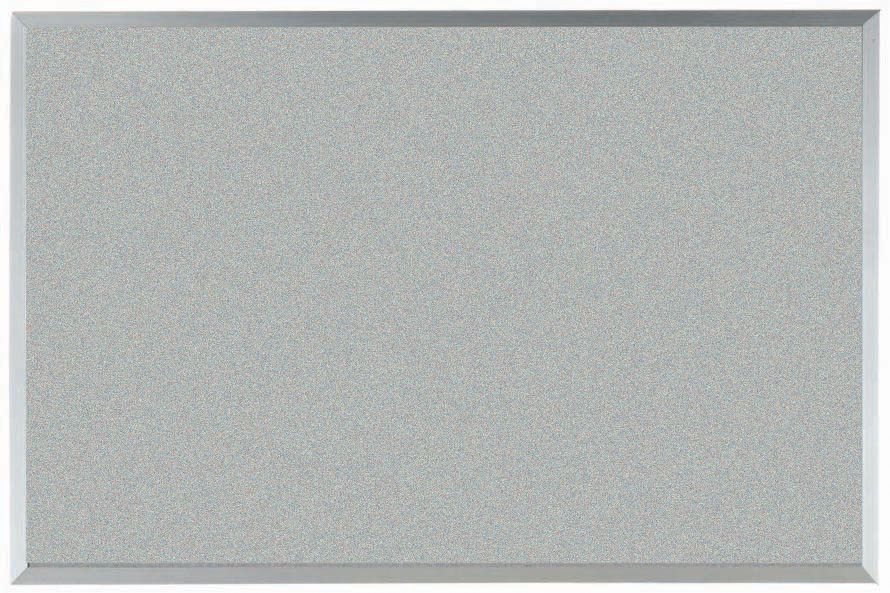 Aarco VIC Clear Satin Anodized Aluminum Frame Oyster Cork Durable Bulletin Board, 24 inch Height x 36 inch Width
