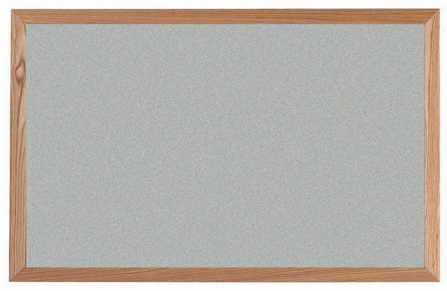 Aarco VIC Red Oak Frame Clear Lacquer Finish Oyster Cork Bulletin Board, 24 inch Height x 36 inch Width