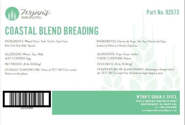 Wynns Grain and Spice Coastal Blend Breading, 25 Pound