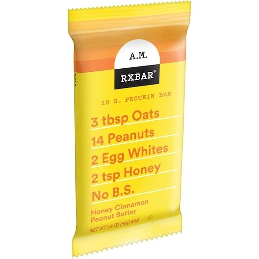 Insurgent Rxbar Honey Cinnamon Peanut Butter Protein Bar, 1.9 Ounce -- 72 per case