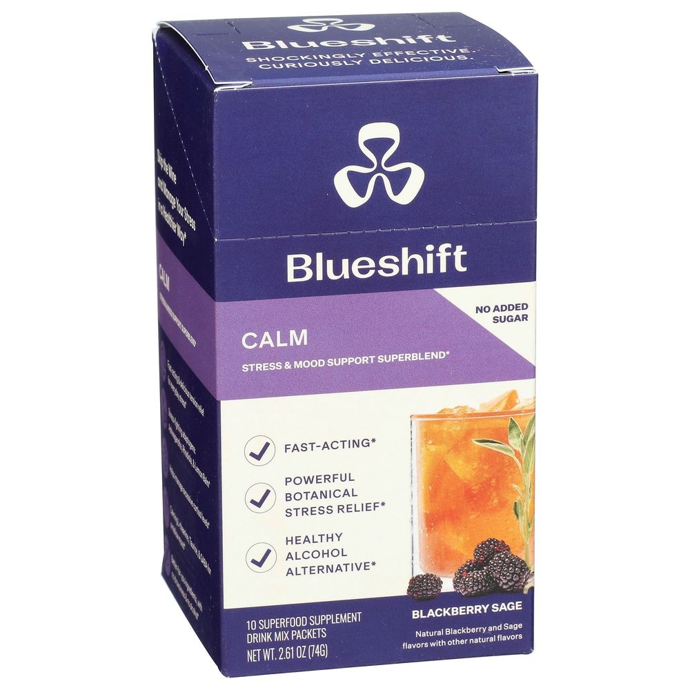 Blueshift Calm Blackberry Sage Drink Mix, 10 count