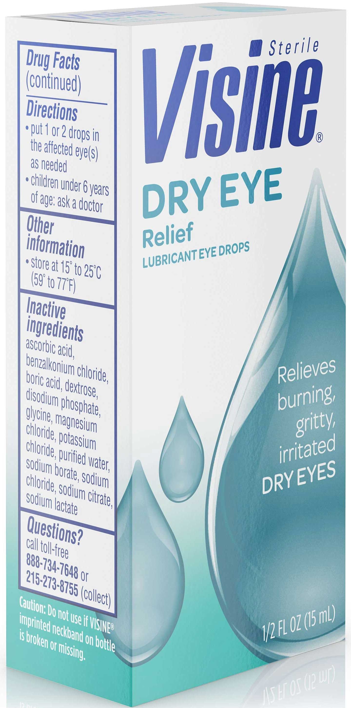 Visine Dry Eye Relief, 0.5 Fluid Ounce -- 36 per case