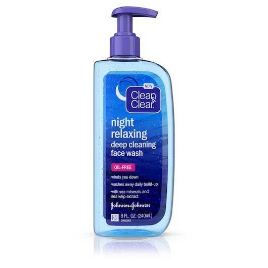 Clean & Clear Night Relaxing Oil Free Deep Cleansing Face Wash, 8 Fluid Ounce -- 24 Per Case