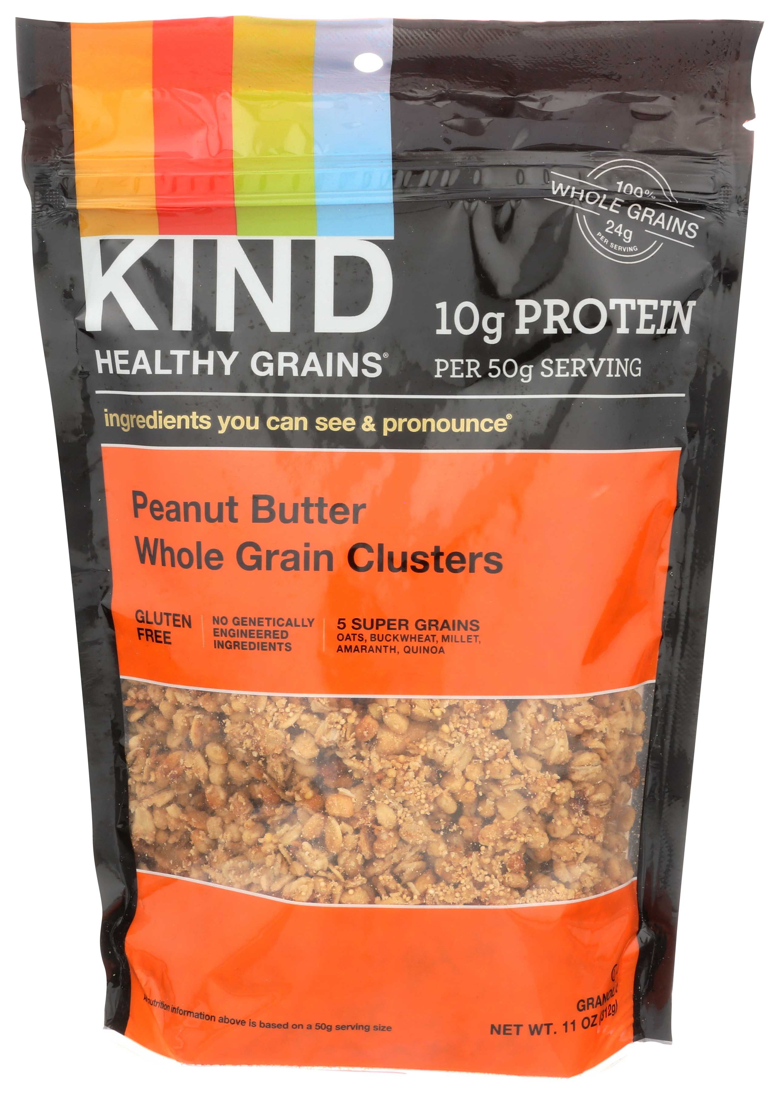 Kind Healthy Snacks Peanut Butter Whole Grain Cluster, 11 Ounce -- 6 Per Case