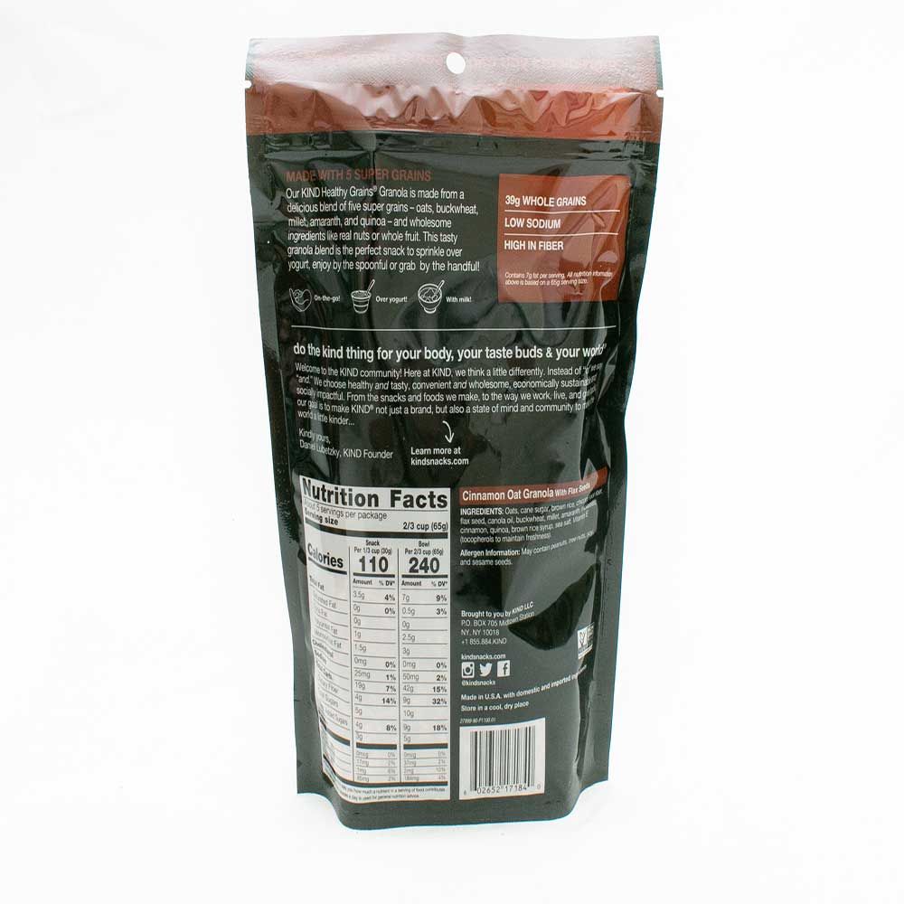 Kind Healthy Snacks Cinnamon Oat Clusters With Flax Seeds, 11 Ounce -- 6 Per Case