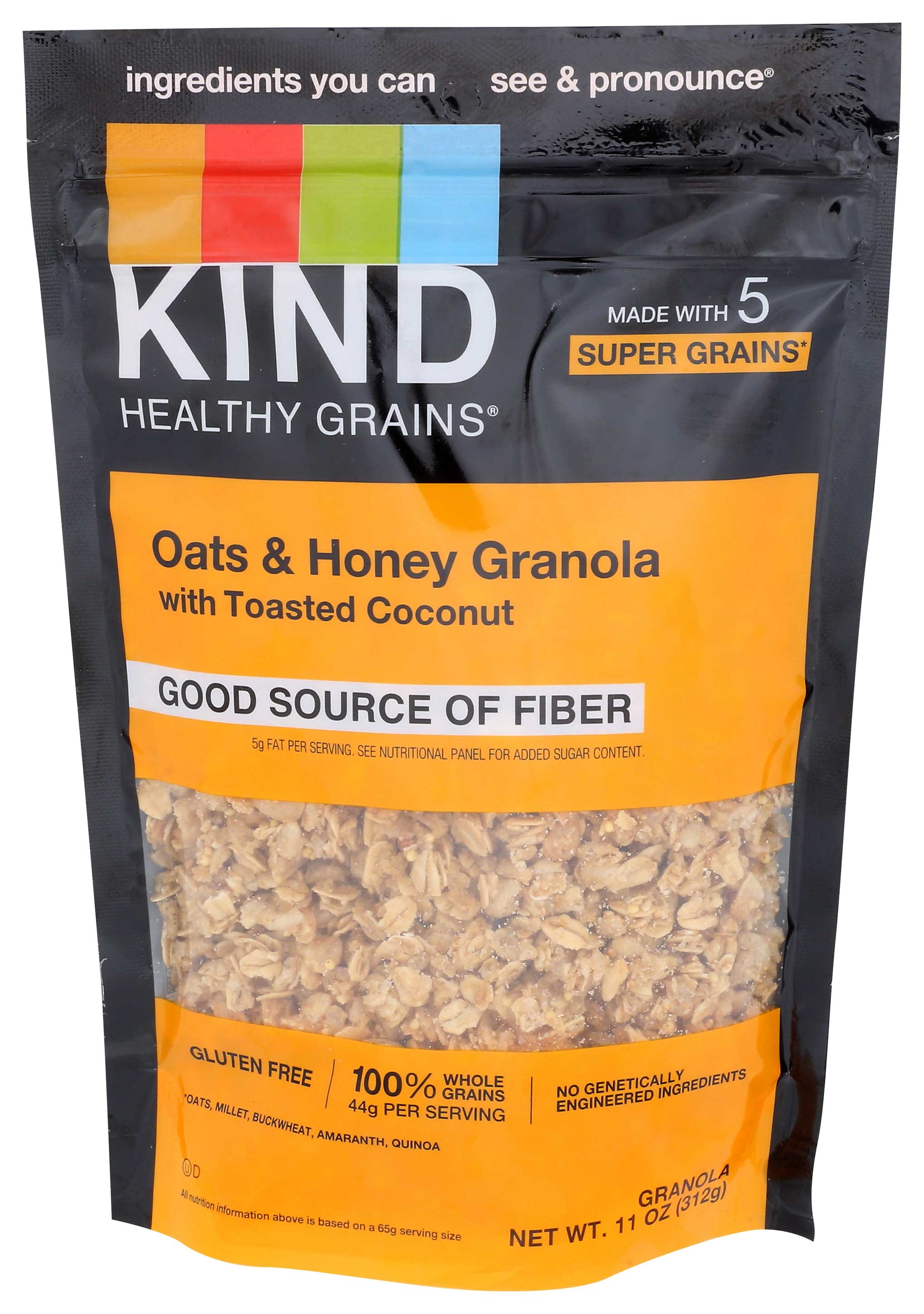 Kind Healthy Snacks Oats and Honey Clusters with Toasted Coconut, 11 Ounce -- 6 per case.