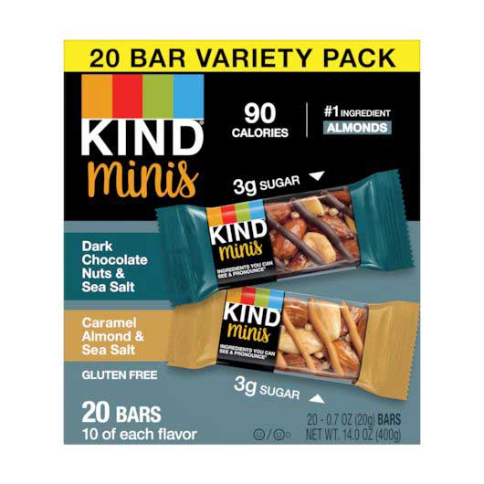 Kind Dark Chocolate Nuts and Sea Salt Caramel Almond and Sea Salt Bar, 14 Ounce -- 4 per case