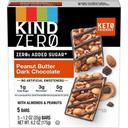Kind Snacks Zero Added Sugar Peanut Butter Dark Chocolate Bar, 1.2 Ounce -- 30 per case