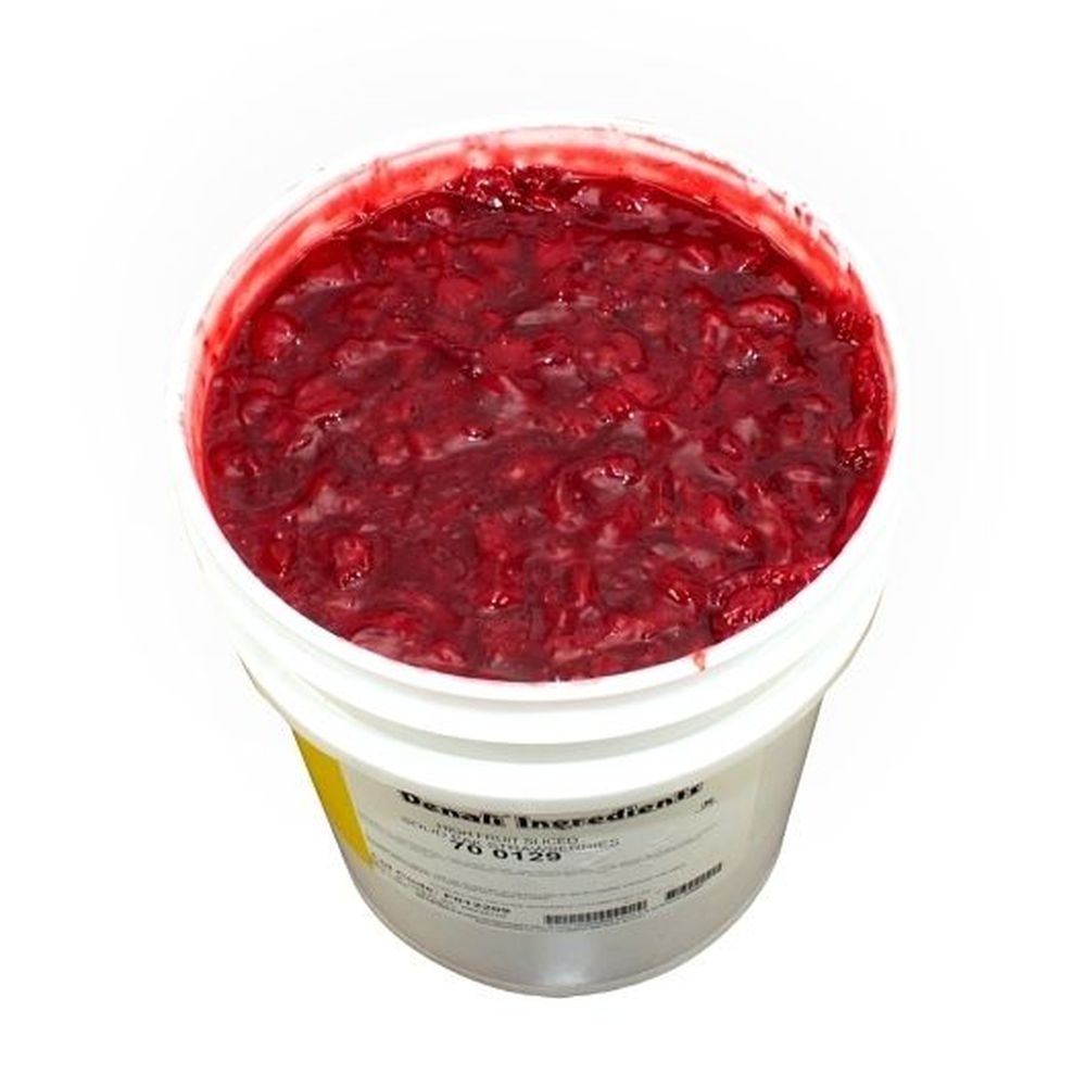 Denali High Fruit Solid Pak Sliced Strawberry, 5 Gallon Plastic Pail