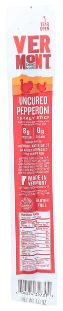 Vermont Smoke and Cure Turkey Pepperoni Real Sticks, 1 Ounce -- 24 per case.
