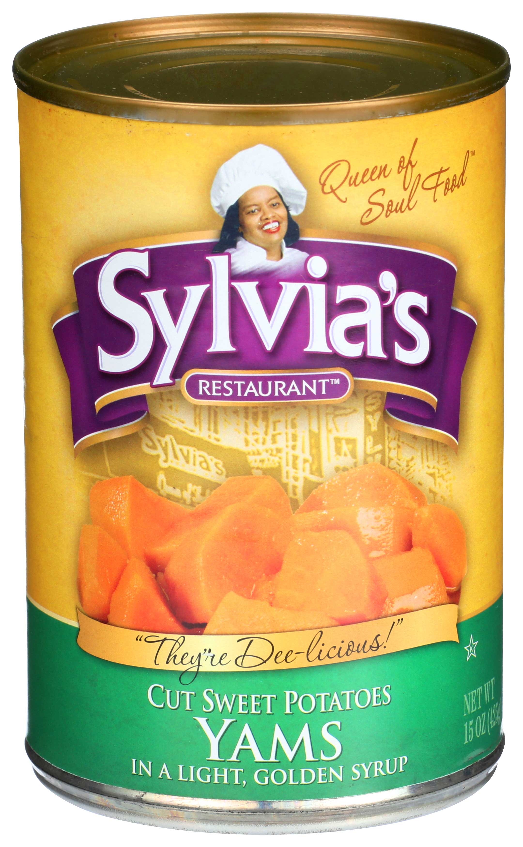 Sylvia's Restaurant Cut Yams In Light Syrup, 15 Ounce -- 12 Per Case