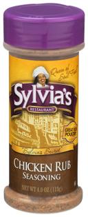 Sylvias Restaurant Chicken Rub Seasoning, 4 Ounce -- 12 per case