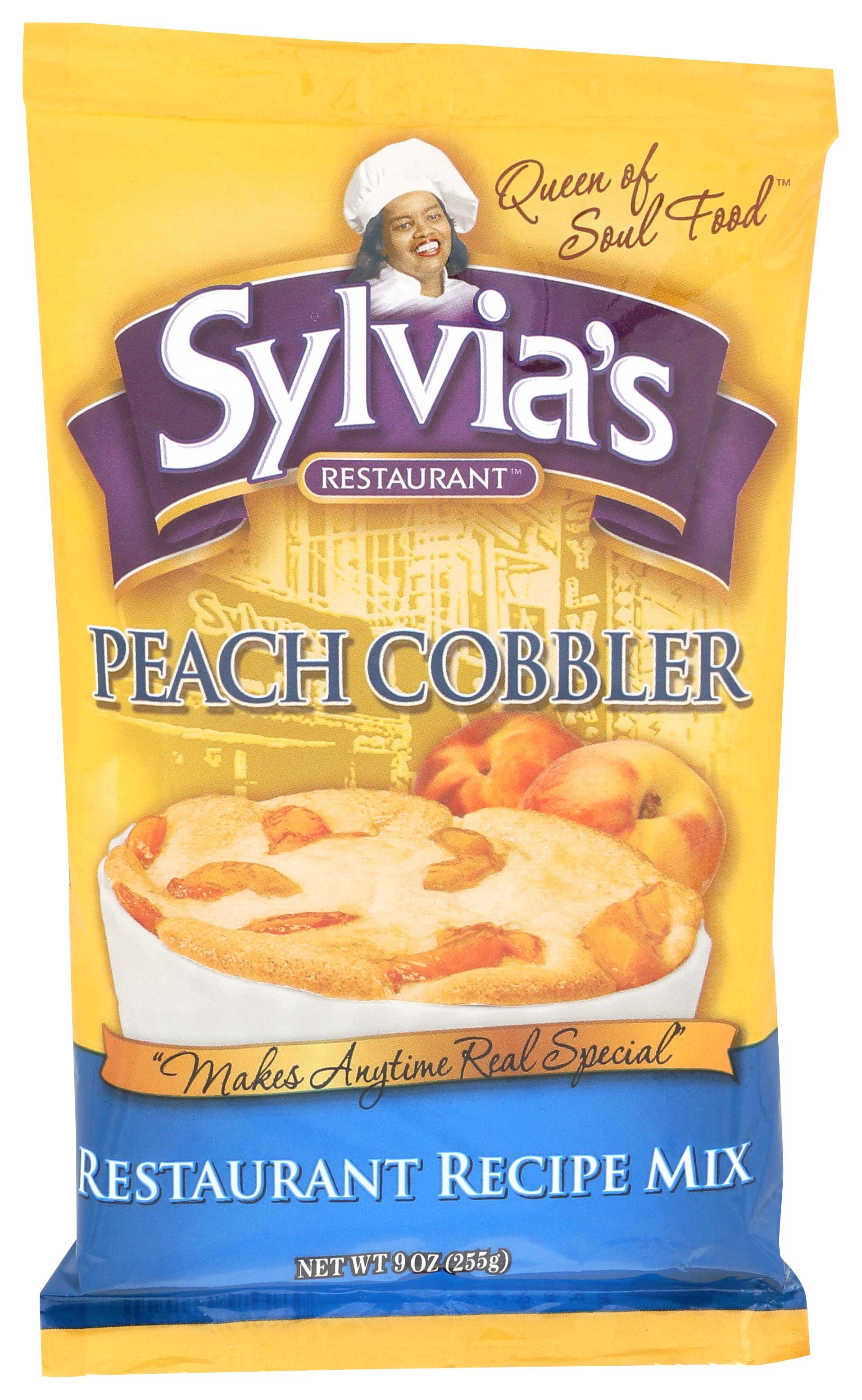 Sylvias Restaurant Peach Cobbler Mix, 9 Ounce -- 9 per case