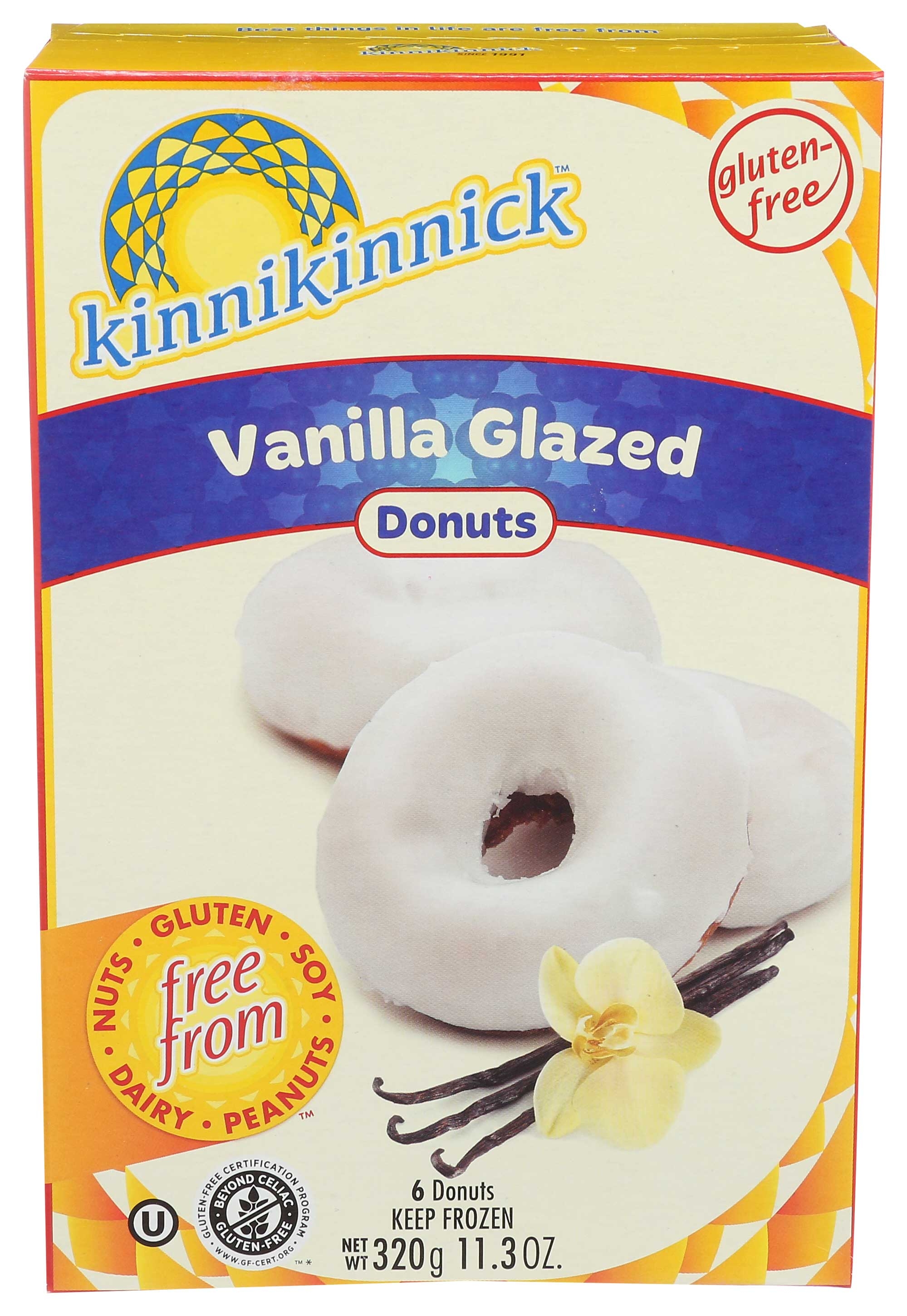 Kinnikinnick Foods Vanilla Glazed Donut, 11.3 ounce -- 8 per case