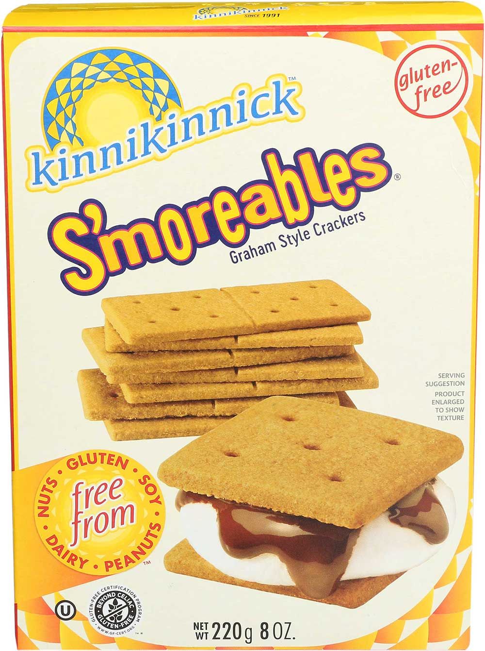 Kinnikinnick Foods Smoreables Graham Cracker, 8 Ounce -- 6 Per Case