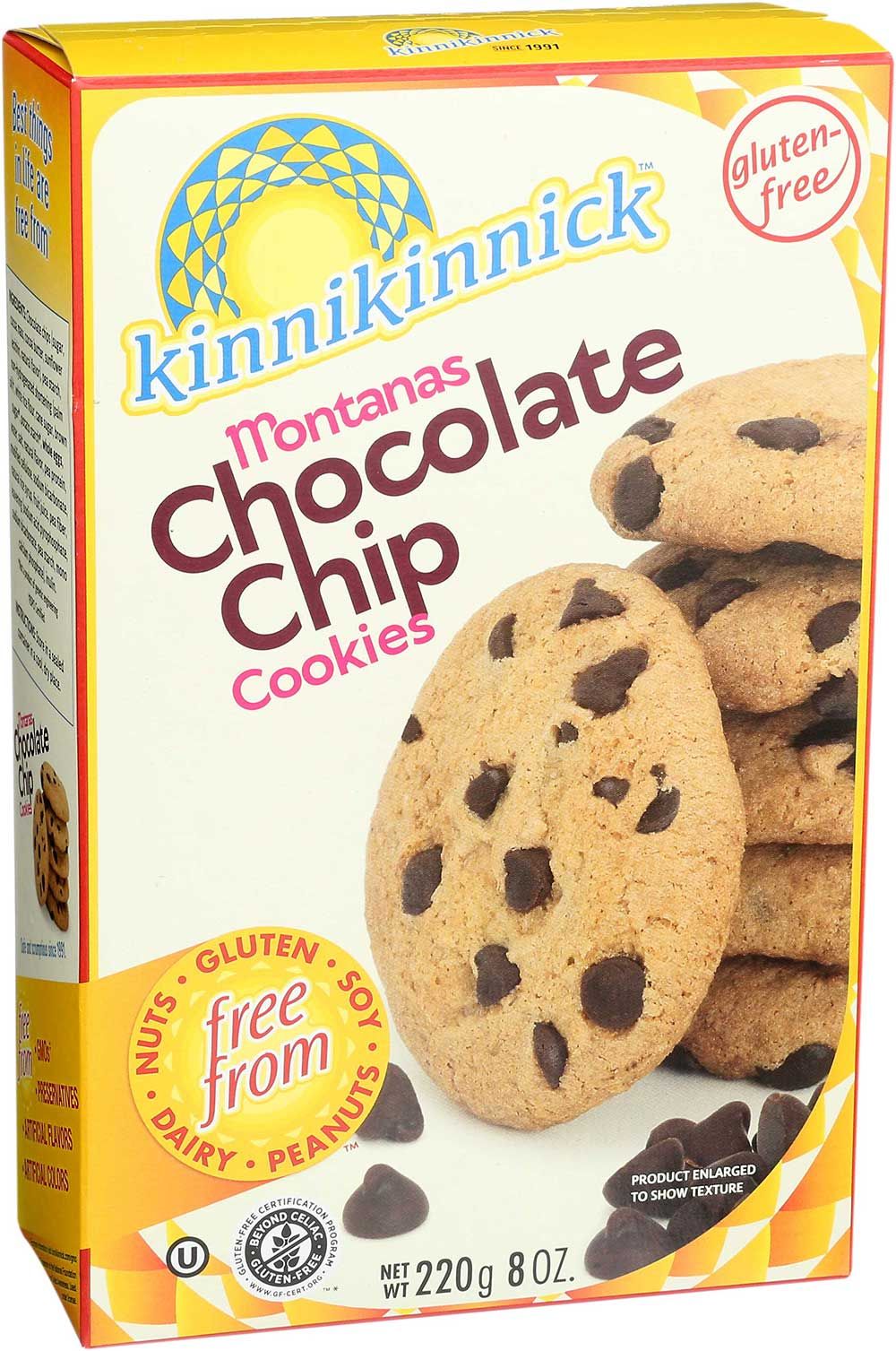 Kinnikinnick Foods Chocolate Chip Cookies, 8 Ounce -- 6 Per Case