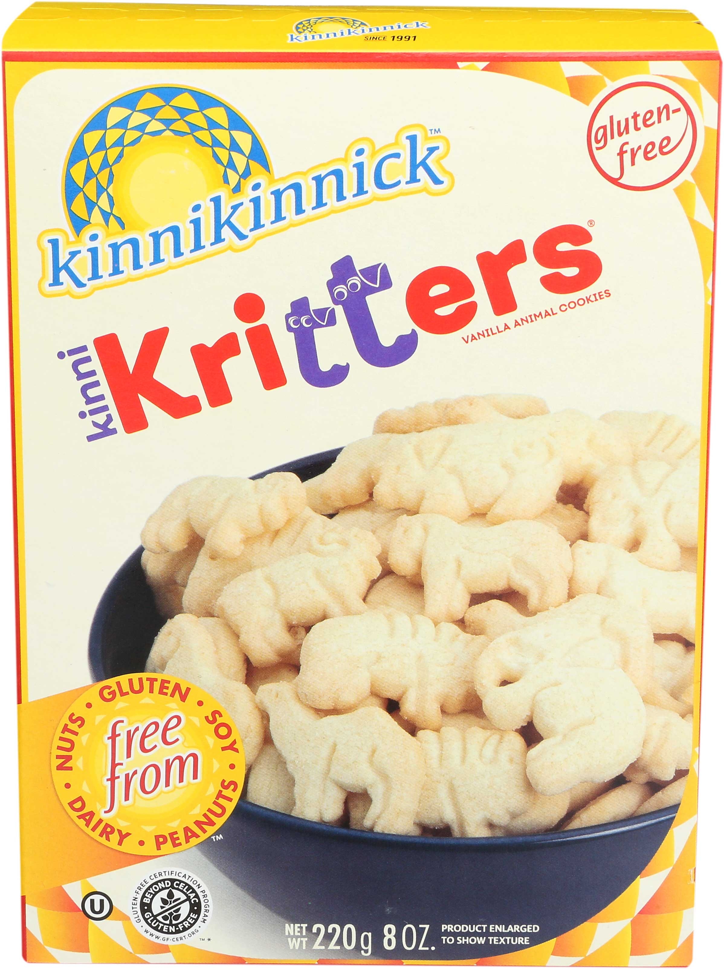 Kinnikinnick Foods KinniKritters Animal Cookies, 8 Ounce -- 6 per case.