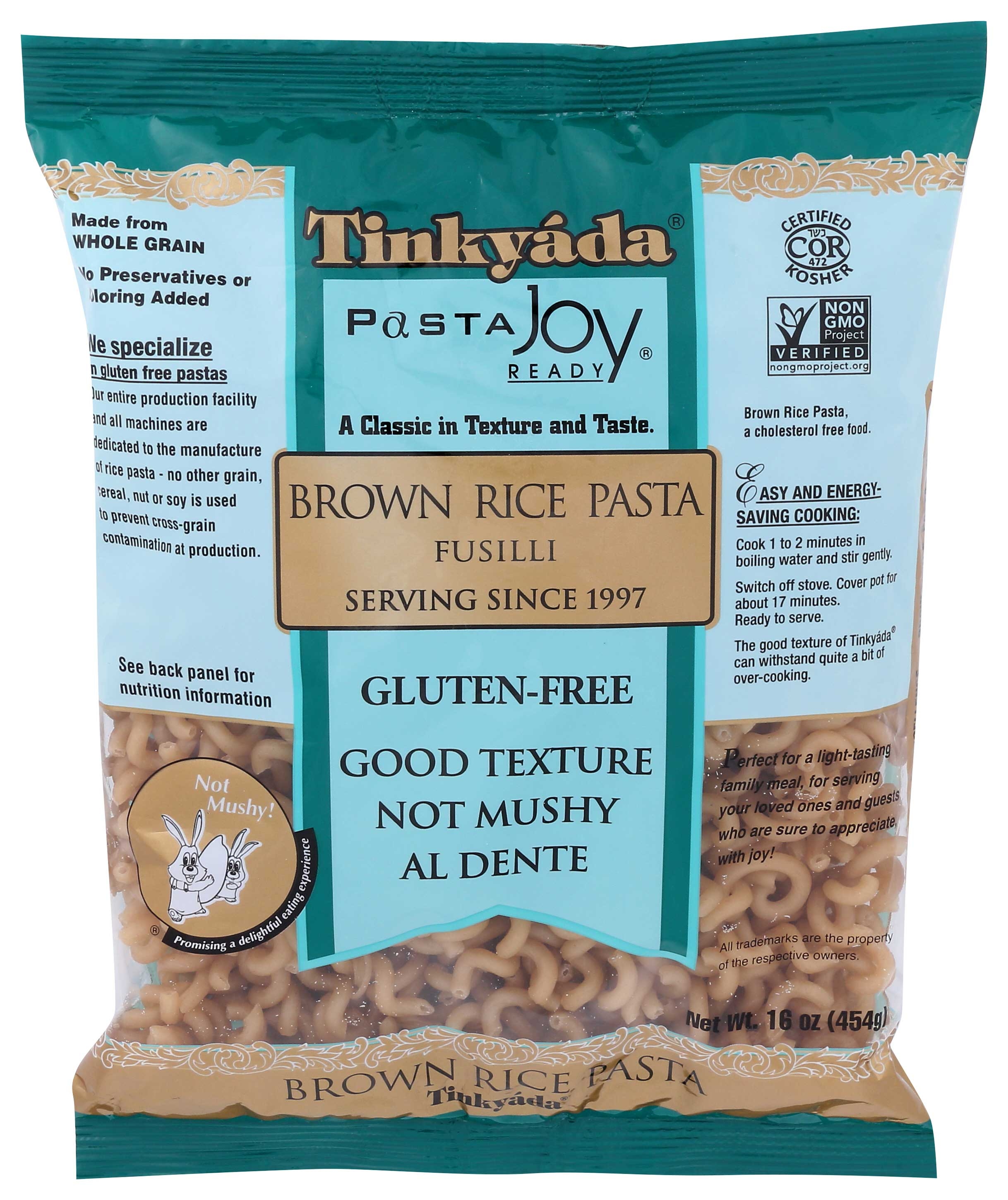 Tinkyada Fusilli Brown Rice Pasta, 16 Ounce -- 12 per case.