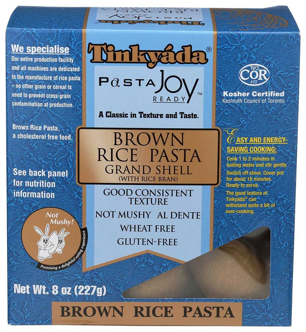 Tinkyada Grand Shell Brown Rice Pasta, 8 Ounce -- 12 Per Case.
