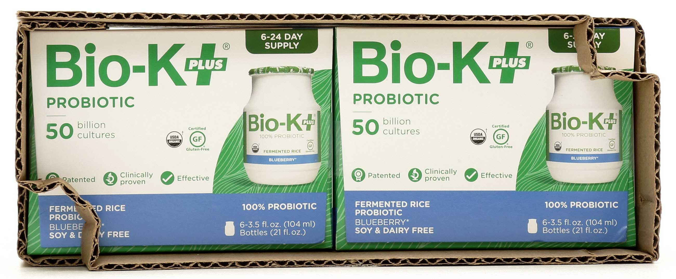Bio-k Plus Organic Blueberry Fermented Rice Probiotic, 3.5 Fluid Ounce -- 24 Per Case