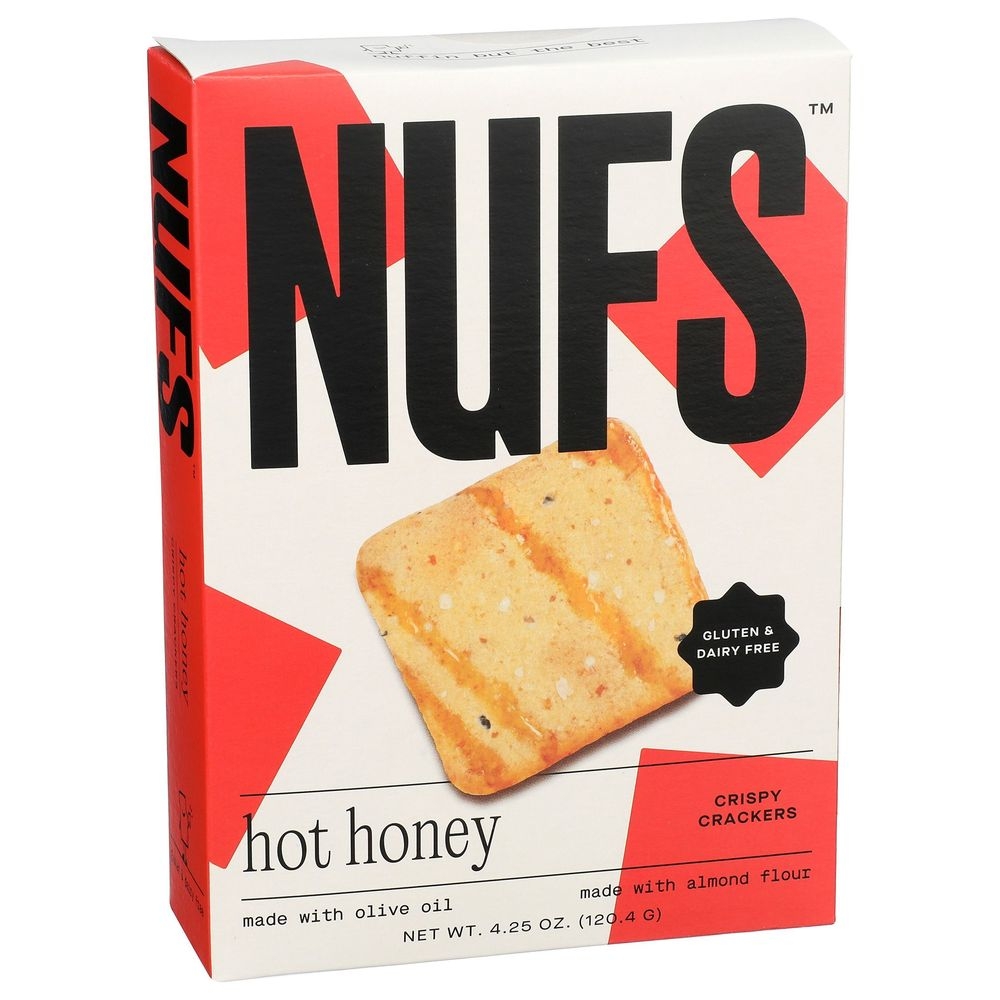 Nufs Hot Honey Crispy Crackers, 4.25 Ounce -- 6 per case