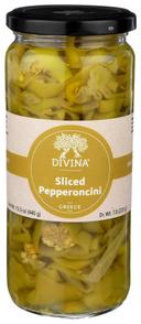 Divina All Natural Sliced Pepperoncini, 15.5 Ounce -- 6 per case