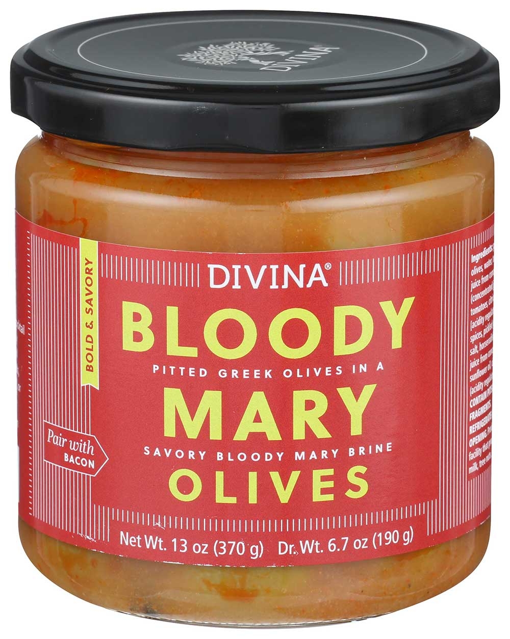 Divina Bloody Mary Olives, 13 Ounce -- 6 per case