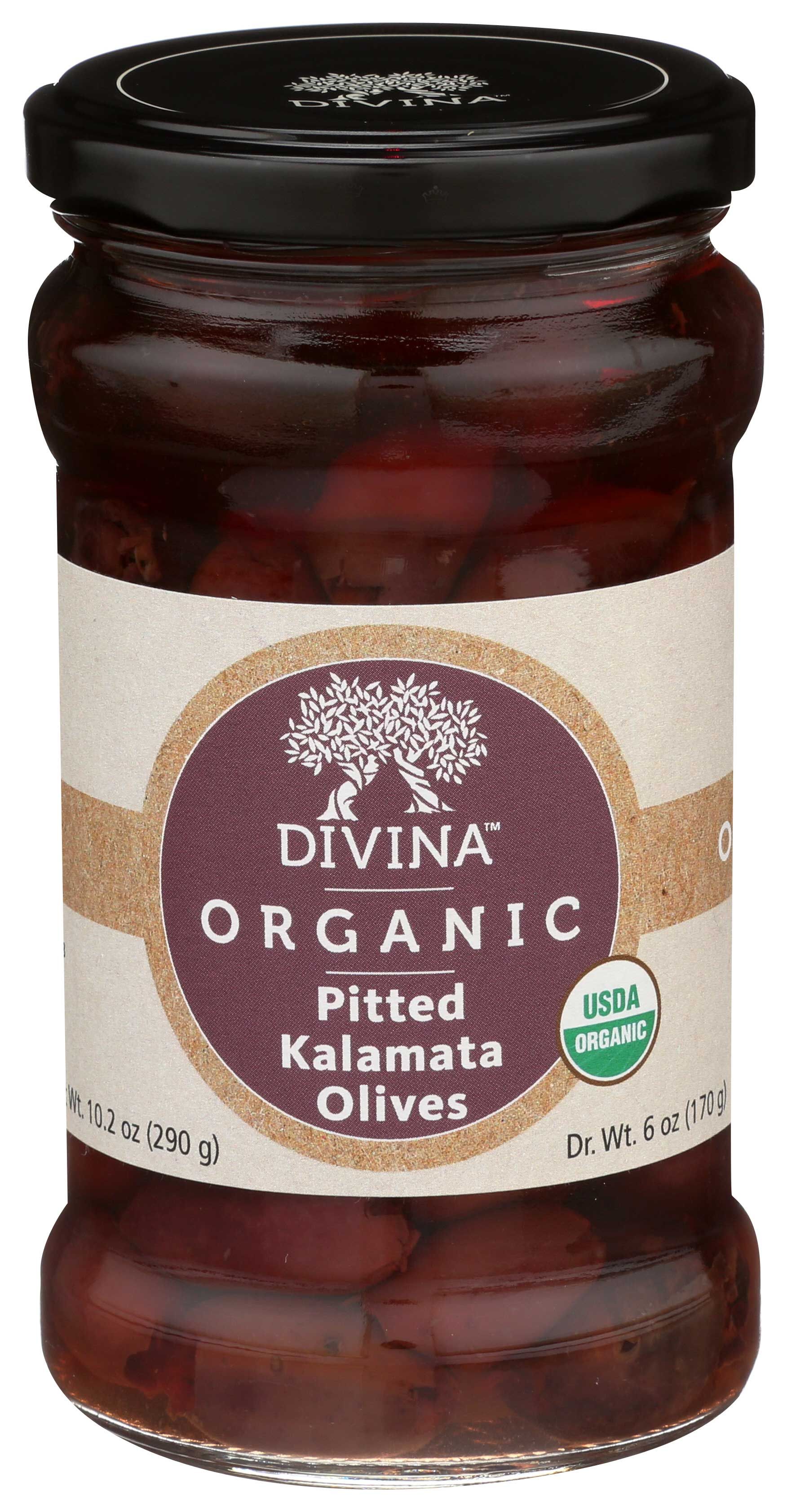 Divina Organic Pitted Kalamata, 6 Ounce -- 6 Per Case