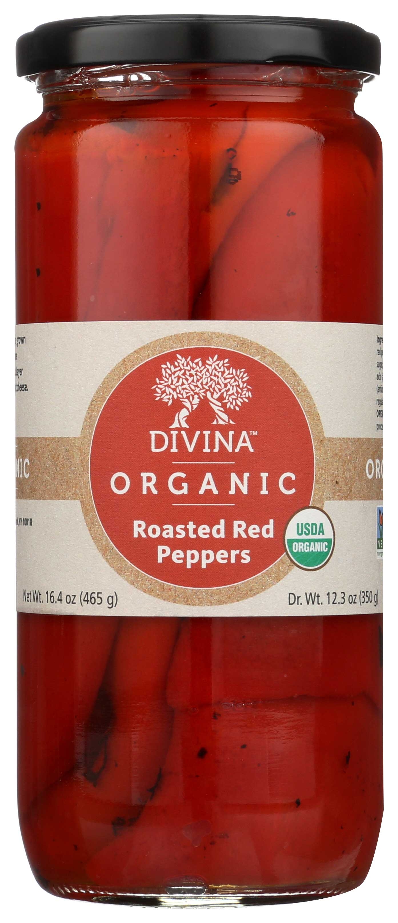 Divina Sweet Red Fire Roasted Pepper, 12.3 Ounce -- 6 per case.