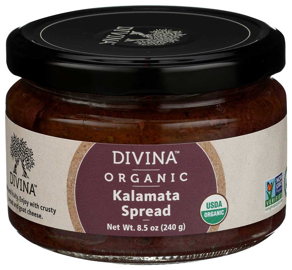 Divina Organic Kalamata Olive Spread, 8.5 Ounce -- 6 per case.