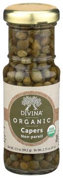 Divina Organic Non Pareil Capers, 3.5 Ounce -- 12 per case